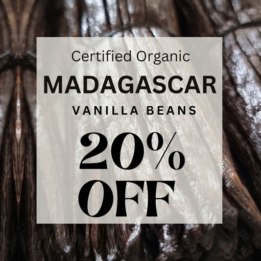 Certified Organic Madagascar Vanilla Beans Grade A